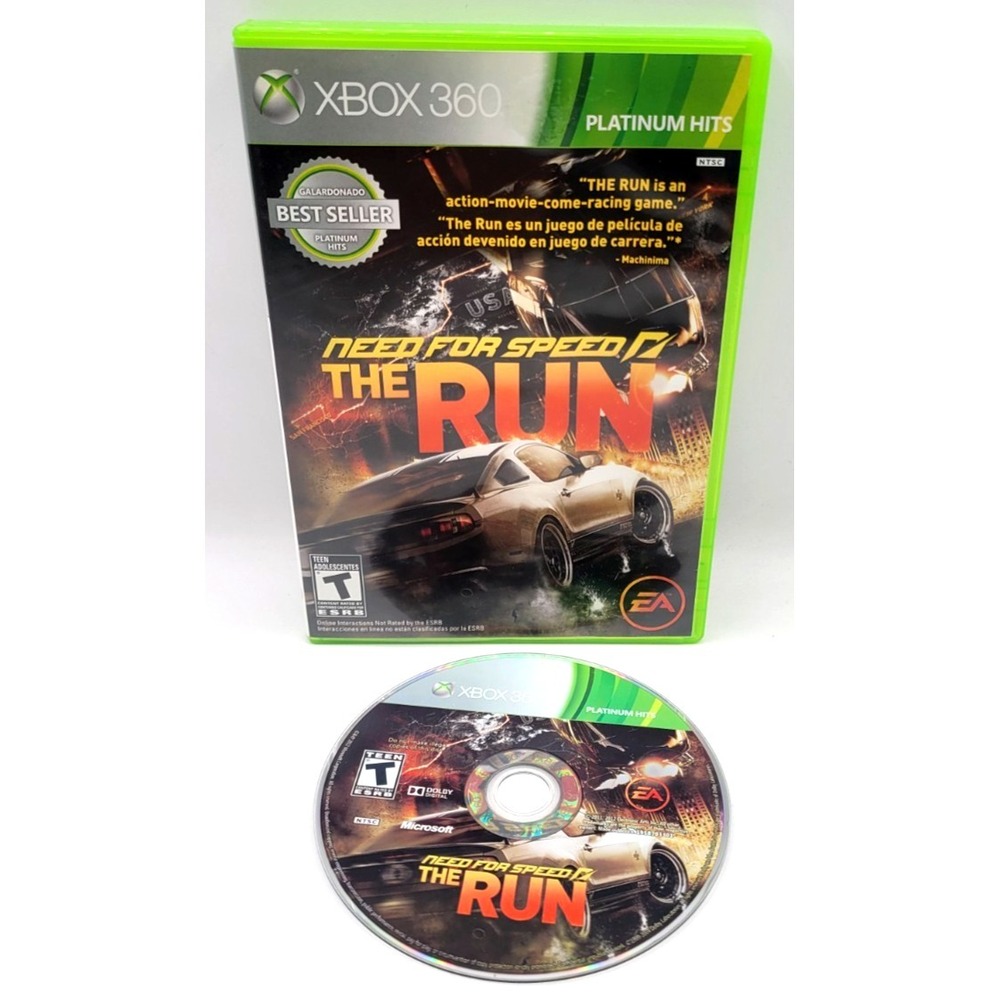 Need For Speed The Run XBOX 360 Platinum Hits Video Game 2011 GAME & CASE